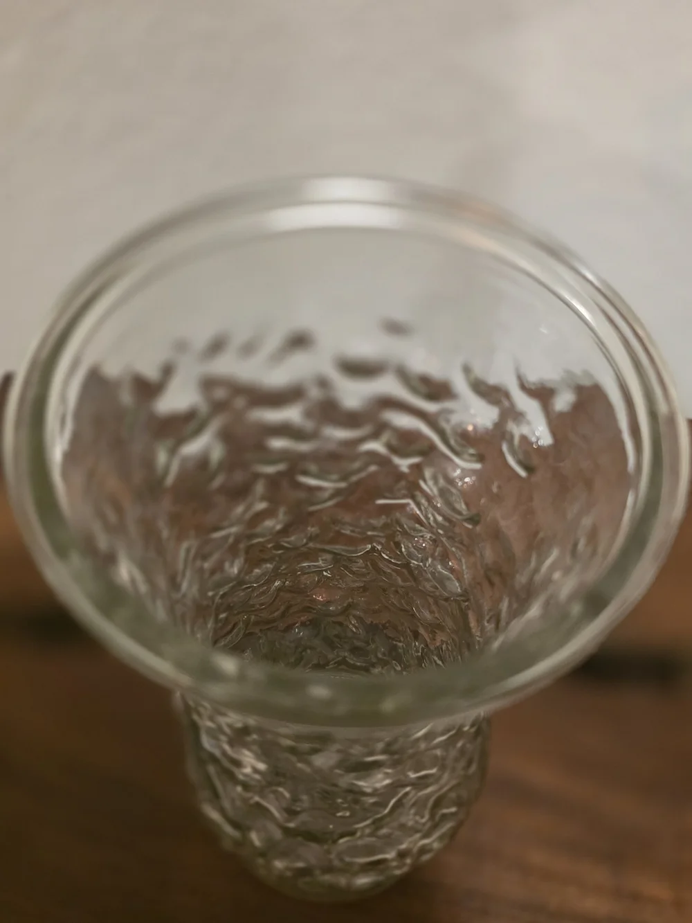 Textured Clear Glass Vase